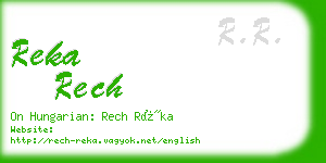 reka rech business card